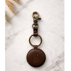 Mark and Graham Leather “E” Keychain
